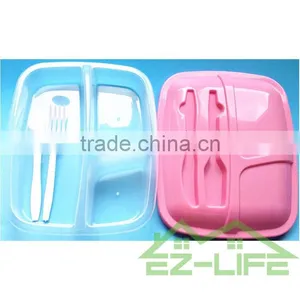 High Quality Meal Prep Premium Bento Lunch Box Containers- 3 Compartment Set With Lids Durable & Reusable for Kids and Adulte thumbnail-4