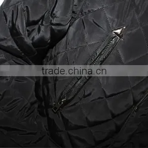 Stand Colar Button and Zipper Multi Pocket Black Jacket With Applique on Sleeve thumbnail-6