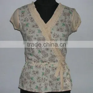 Ladies Cotton Kimono Blouse thumbnail-1