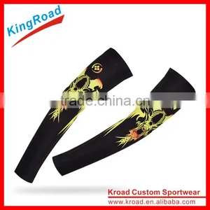 Custom Dye Sublimation Printing Cool Elastic Men and Women Riding Warmer UV Sun Arm Sleeves thumbnail-2