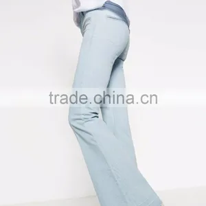 Bell-bottom Top Design Jean Trousers In Black Acid Ladies Jeans thumbnail-3