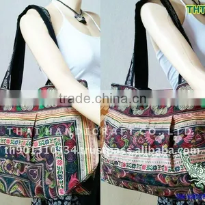 Thai Embroidered HMONG Hill Tribe Tote Hand Bag thumbnail-1