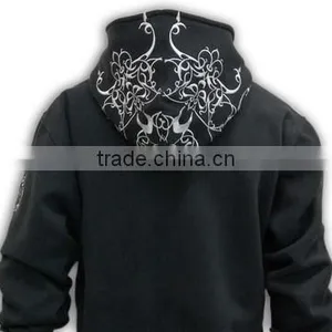 Hot Sell Good Quality Wholesale Unique Design Black Bulk Zip Baggy Hoodies thumbnail-3