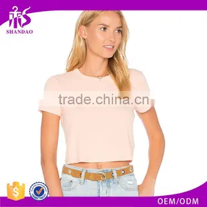 Guangzhou Shandao Garment OEM Customized New Style Summer Casual 180g 100% Cotton Short Sleeve O-Neck Women T Shirt thumbnail-1