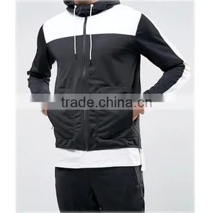 Black Men Cotton Plain Tracksuits Fitted Cuffs Hoody Elasticated Waistband Pants Tracksuit Sets thumbnail-3