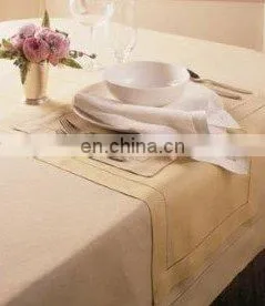 100% Pure Linen Table Cloth With Hemstitch thumbnail-1