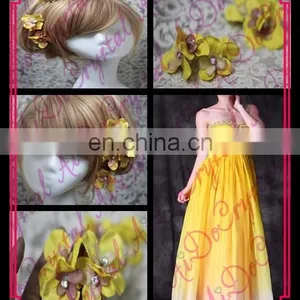 Aidocrystal Yellow Flower Hair Claw Clip Bride Hair Accessories in Bangkok thumbnail-1
