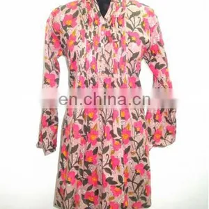 High Quality Cotton Designer Kurti Pintuck Indian Tunic / Ethnic Clothing / India & Pakistan Clothing thumbnail-1