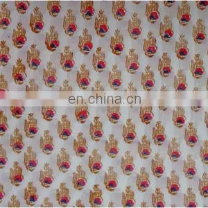 Indian Block Print Fabric Handmade Designer Floral Textile Fabric Jaipuri Fabric / Fabric / 100% Cotton Fabric thumbnail-1