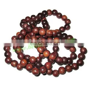 Rosewood Beads String (mala) Made of Fine Quality Handmade 14mm Round Rosewood Beads thumbnail-1