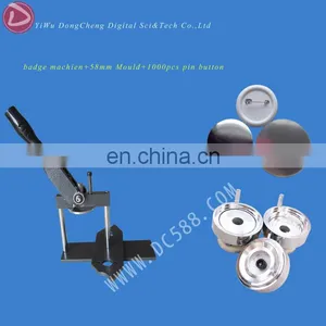 (44mm (1.3/4")pin Button Badge Machine+ Circle Cutter +500pcs Pin Button Badge Machine Maker thumbnail-1