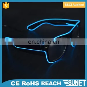 2018 New Gadgets Fancy Music Concert EL Wire Glow LED Novelty Glasses Party thumbnail-1