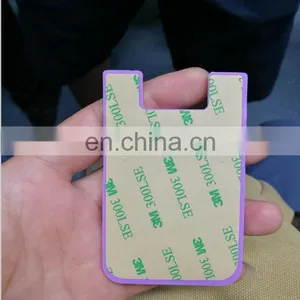 Custom Logo Mobile Phone Card Holder Adhesive Cell Phone Credit Silicone Card Holder For Phones thumbnail-4