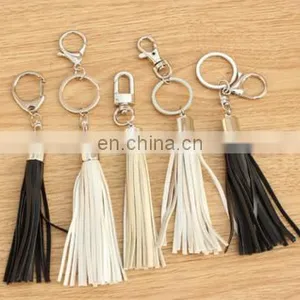 Tassel Key Chain, Genuine Leather Tassel Keychain,Tassel Purse Charm thumbnail-1