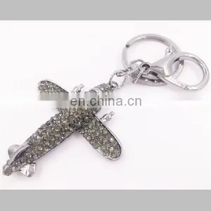 Fashion Aircraft Plane Shaped Metal Key Chain Keyring Styling Accessories Decoration thumbnail-1