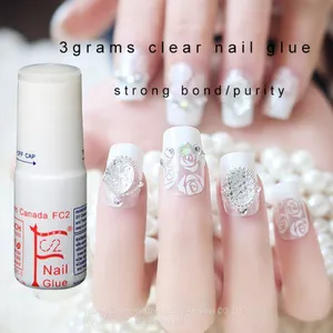 FC2 3g Clear / Pink Nail Glue Super Fast Drying With Hot Shrink Film thumbnail-1