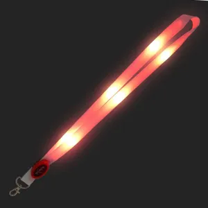 Nylon LED Light up Flashing Lanyard Neck Straps Luminous Glow in the Dark thumbnail-3