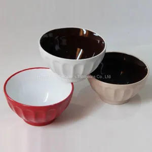 Various Color Fashion Pumpkin Shaped Embossed Ceramic Porcelain Bowl for Promotional thumbnail-1