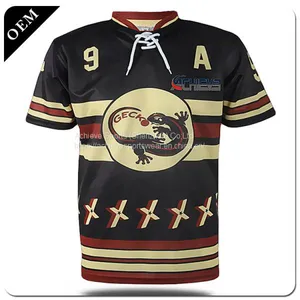 Wholesale Practice Custom High Quality Beer League Hockey Jerseys Double Sided Reversible Sublimation Ice Hockey Jerseys thumbnail-2