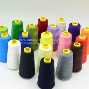 100% Polyester 40s/3 Optical White and Other Dyed Color 460 Gram Net Weight With Plastic Cone thumbnail-2