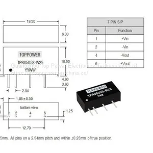 1W Isolated SIP7 DC/DC Converters Power Supply thumbnail-2