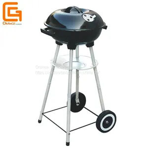 Outdoor Trolley Oem Odm Best Bbq Kettle Powder Coated Grill Barbecue Charcoal Grill thumbnail-1