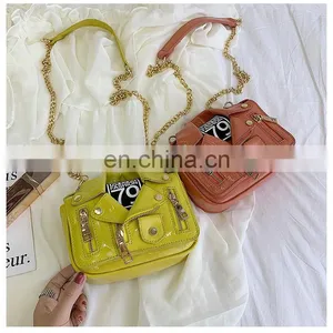 Girl Small Bag 2019 New Korean Fashion Chain Diagonal Bag Personality One-shoulder Small Square Bag thumbnail-2