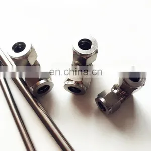 3 6 8 10 12 14 16mm Elbow Middle Double Ferrule Fitting thumbnail-3