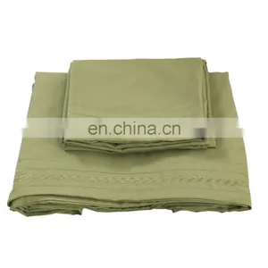 Solid Sheet Sets 100% Polyester Mattress Covers Green Flat Sheet Sets thumbnail-3