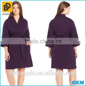2016 Wholesale 100% Cotton OEM Service Comfortable Half Sleeve Sleepwear for Women thumbnail-1