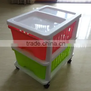 2016 Japan Hot Selling New Style Colorful 2 Tier Detachable Plastic Storage Drawer, Locker, Cabinet thumbnail-1