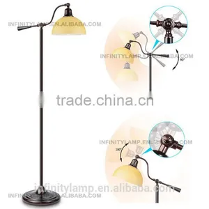 Popular Modern British Energy Saving Glass Shade Bulb Included Office Hotel Living Room Floor Lamp Light thumbnail-4