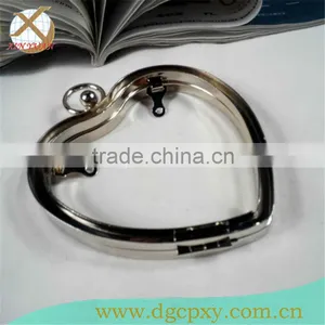3.7 Inch Heart Shape Clutch Frame Clasp for Bags Purses thumbnail-1