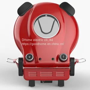 12-inch Aluminum Red 1200w Electric Home Pizza Maker（Wechat:13510231336） thumbnail-2