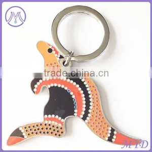 Promotional Colorful Design Art Rose Gold Plated Metal Alloy Car Keychain thumbnail-3