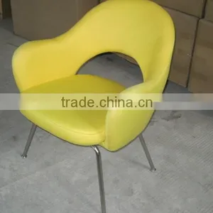 Replica Wholesale Fiberglass Cashmere Saarinen Executive Chair With Stainless Steel Legs Designed by Eero Saarinen thumbnail-1