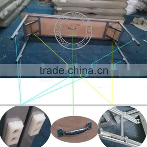 Wholesale Square Plywood Basswood Folding Dining Table For Hotel thumbnail-4