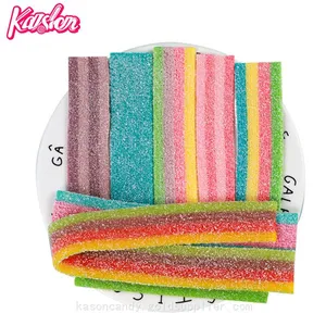 Good Quality Fruit Flavors Sour Belt Gummy Candy thumbnail-1