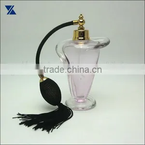 Atomizer Sprayer Black Bulb and Tassel Pink Perfume Bottle thumbnail-1