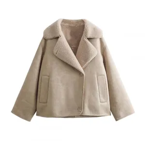 New Autumn and Winter Fashion Women's Casual Versatile Double-sided Loose Jacket Jacket thumbnail-5