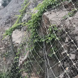 SNS Flexible Stainless Steel Slope Stabilization Wire Rope Net Plain Weave for Landslide Prevention Cutting Welding Included thumbnail-6