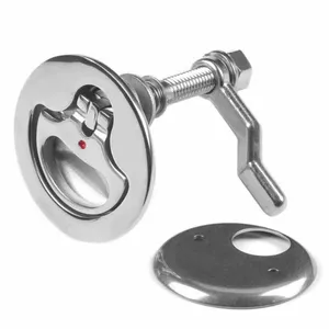 Stainless Steel 316 Marine Ship Yacht Boat Hardware Cam Latch Locking Hatch Handle Turning Lock Lift Ring thumbnail-1