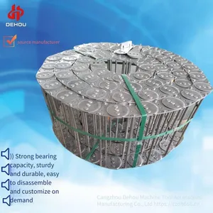 Aluminum Profile Steel Threading Oil Pipe Protection Chain, Fully Enclosed Bridge Type Drag Chain, Tank Chain thumbnail-1
