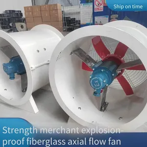 Frp Fiberglass Low-noise Axial Flow Exhaust Fan, Wall-mounted, Side Wall Ventilator, Anti-corrosion Material thumbnail-1