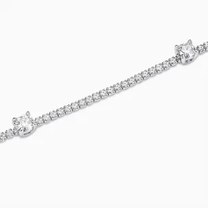 Shining Star Jewelry 925 Pure Silver Plated Rhodium Tennis Bracelet Wholesale thumbnail-5
