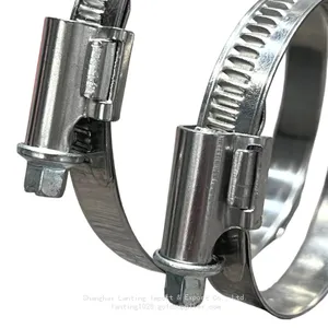 German Type Worm Drive Hose Clamp Automotive Partial Head With Spring thumbnail-4