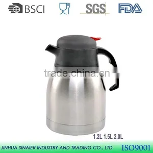 LFGB/EU Double Wall Stainless Steel Arabic Coffee Pot Dallah 1.2/1.5/2.0L thumbnail-5