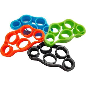 Silicone Finger Resistance Bands Grip Strength Trainer, Hand Exerciser & Finger Stretcher for Rehabilitation, Arthritis Relief & Hand Therapy thumbnail-1