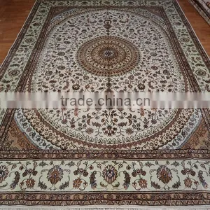 8x10 ft Hot Sale Room Decor Medallion Round Silk Carpets thumbnail-4