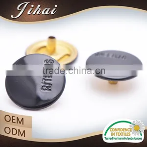 New Fashion Accessories Embossed Logo Metal Custom Clothing Snap Buttons thumbnail-2